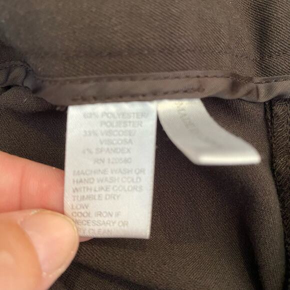 Atelier Luxe Brown Trouser Pants SZ‎ 10 Slacks Dress Pants Career Formal Work - Picture 10 of 10